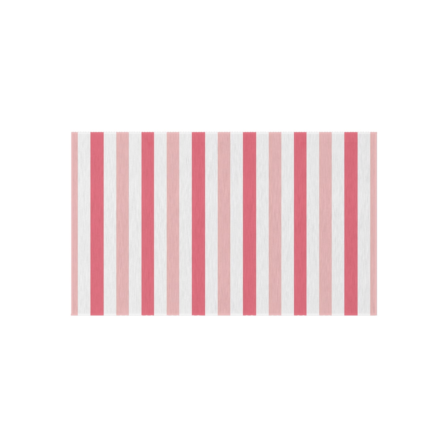 Light Pink Medium Pink and White Stripe Outdoor/Indoor Rug | Patio Mat