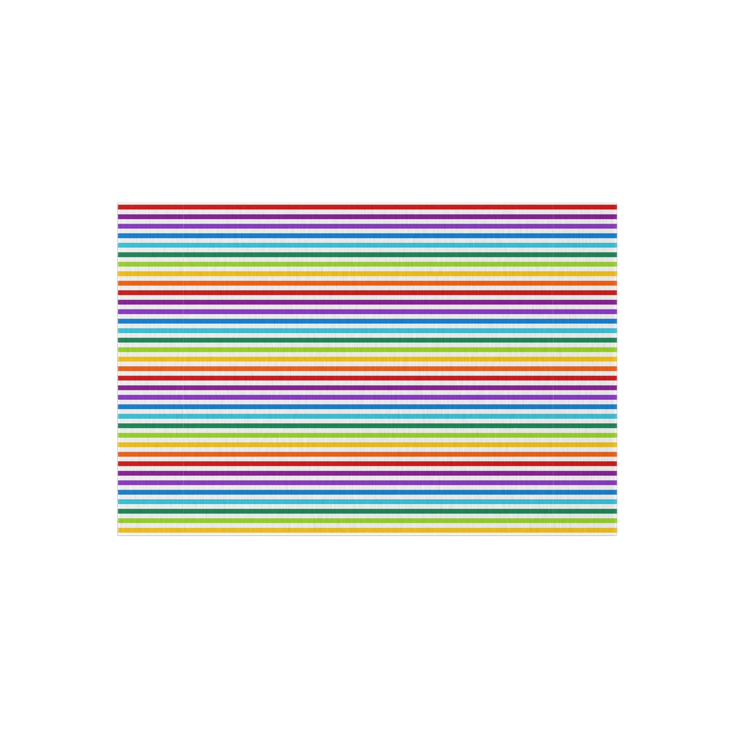 Rainbow Gay Pride Stripe Outdoor/Indoor Rug | Colorful Striped Patio Mat