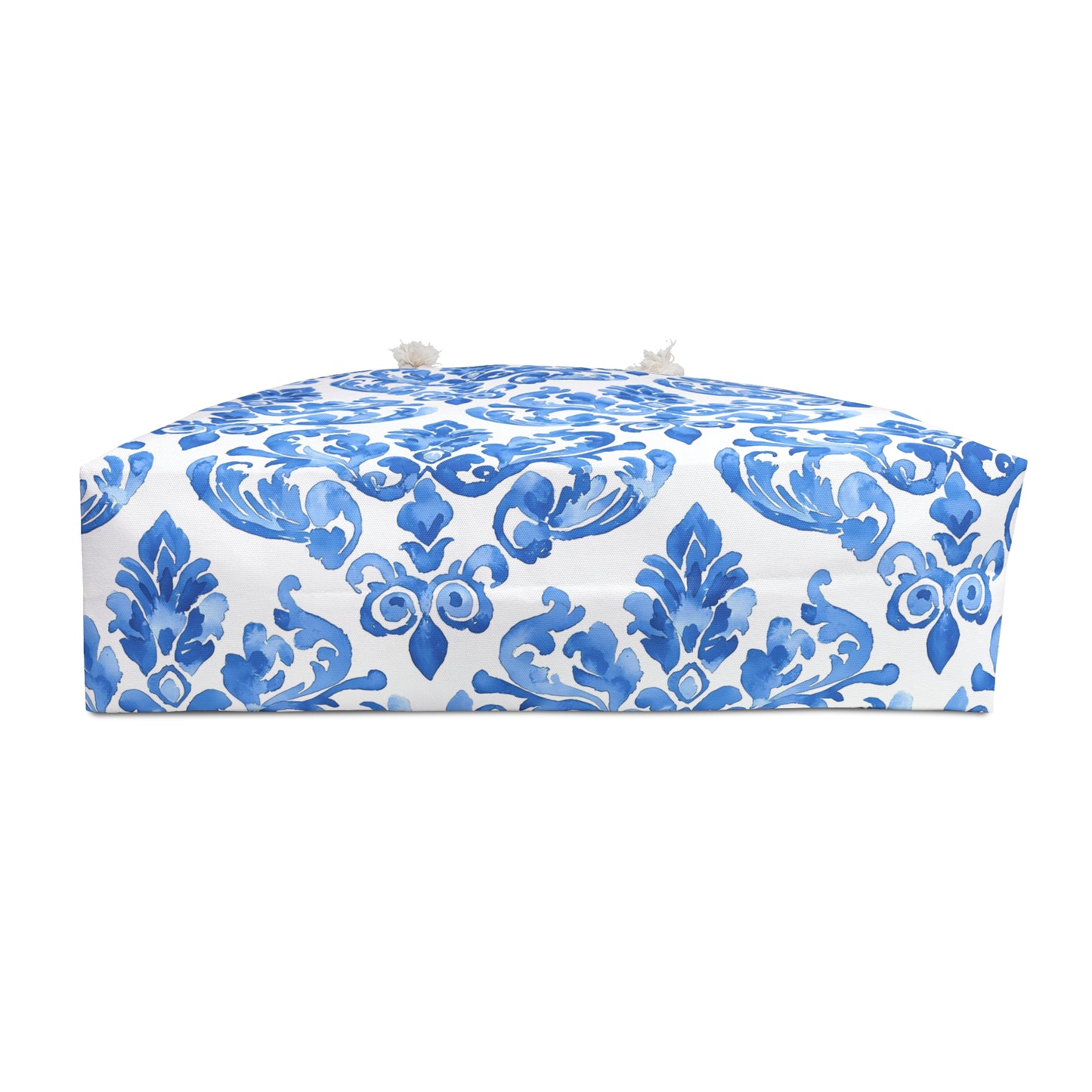 Elegant Blue and White Damask Weekender Bag, Beach Tote, Travel Bag, Overnight Bag, Stylish Carry-On, Perfect for Weekend Getaways