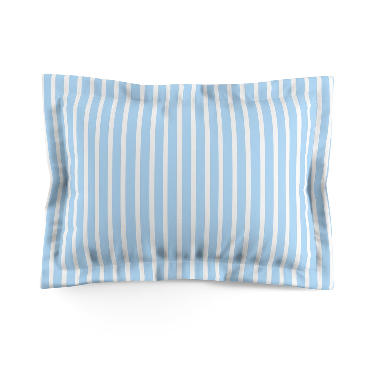 Blue and White Striped Pillow Sham | Microfiber Pillow Sham