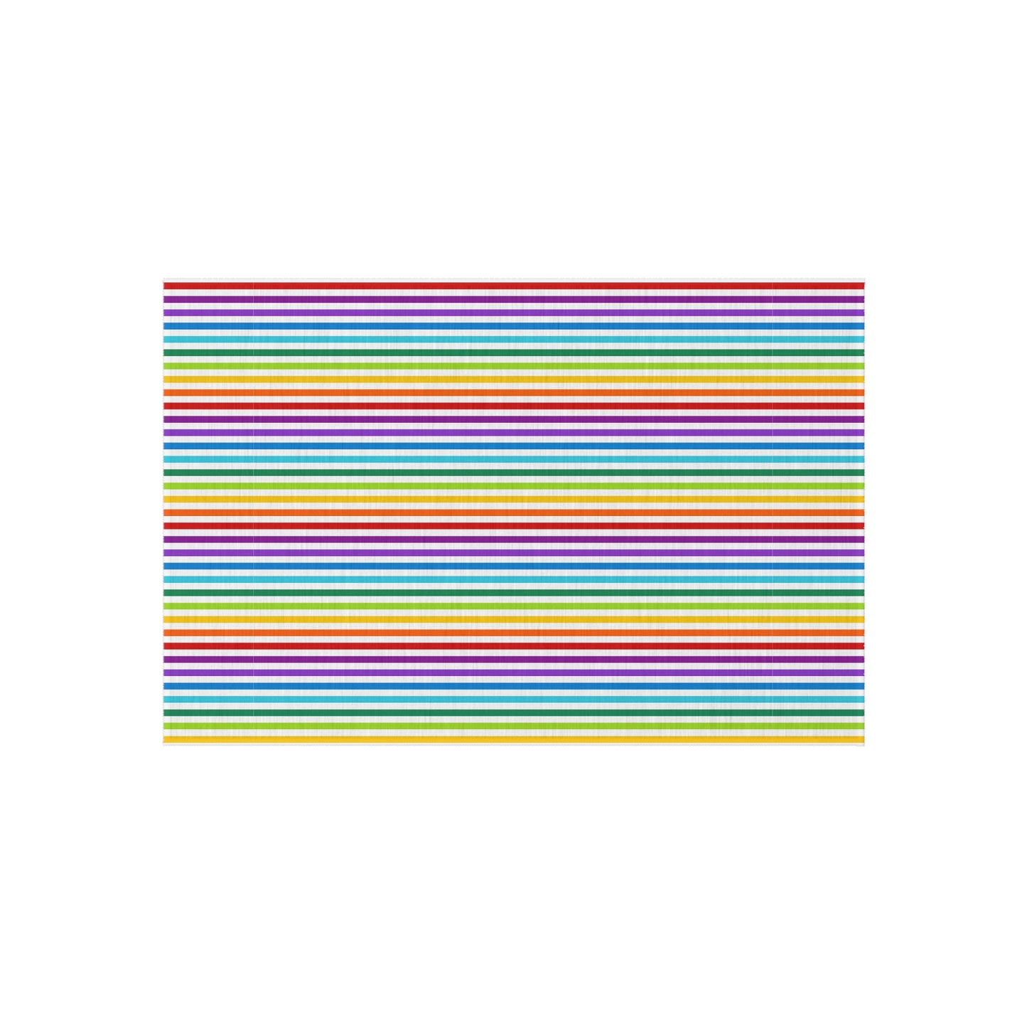 Rainbow Gay Pride Stripe Outdoor/Indoor Rug | Colorful Striped Patio Mat