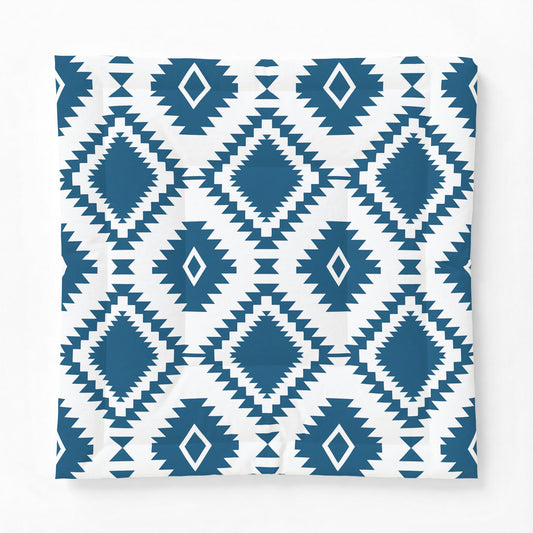 Blue Aztec Diamond Cotton Comforter | Southwestern Geometric Bedding