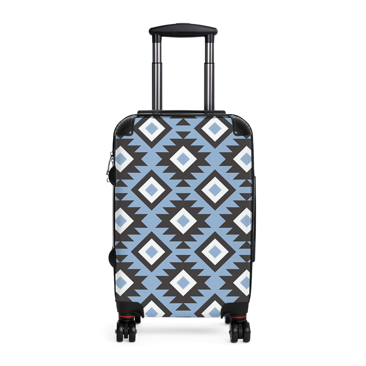 Southwestern Diamond Pattern Suitcase | Blue Aztec Luggage