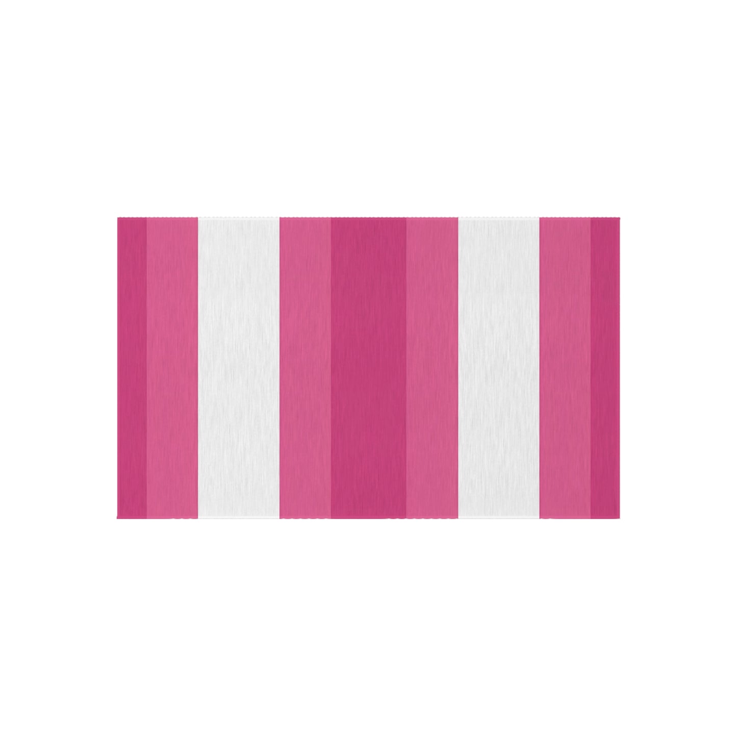 Pink White Striped Outdoor/Indoor Rug | Patio Mat
