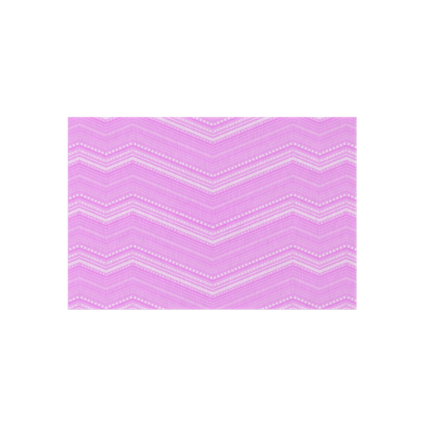 Pink Chevron Pattern Outdoor/Indoor Rug | Zigzag Patio Mat