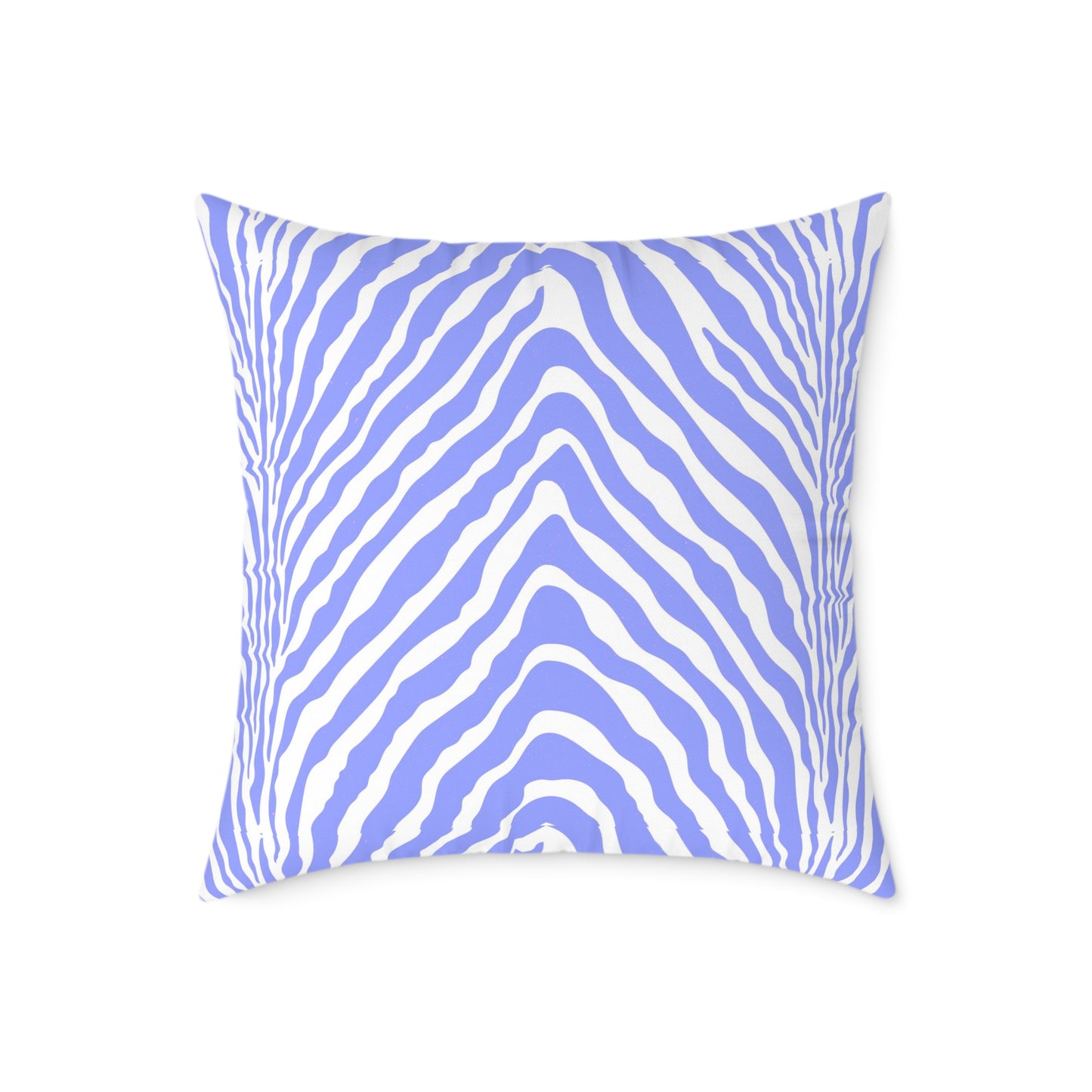 Lavender Zebra Stripe Square Pillow | Animal Print Cushion