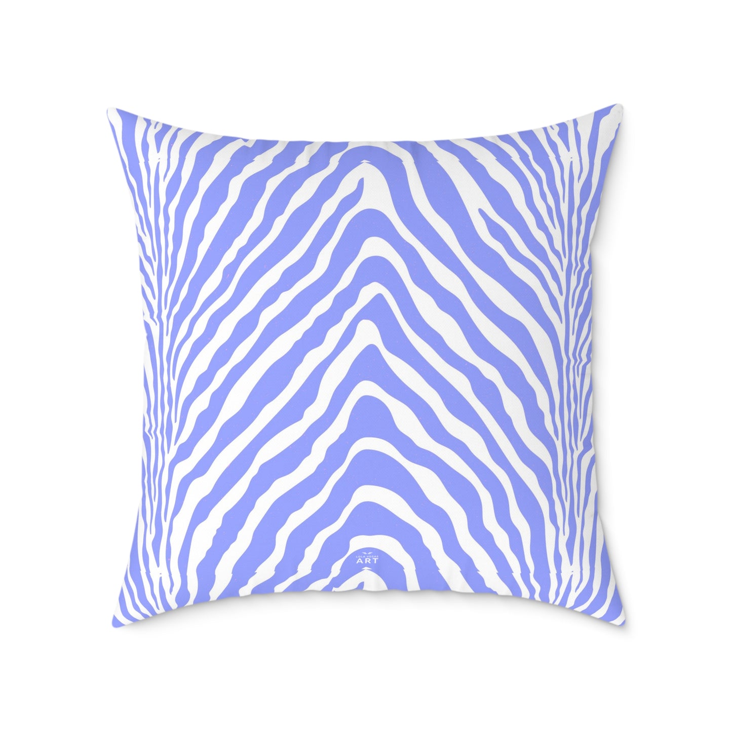 Lavender Zebra Stripe Square Pillow | Animal Print Cushion