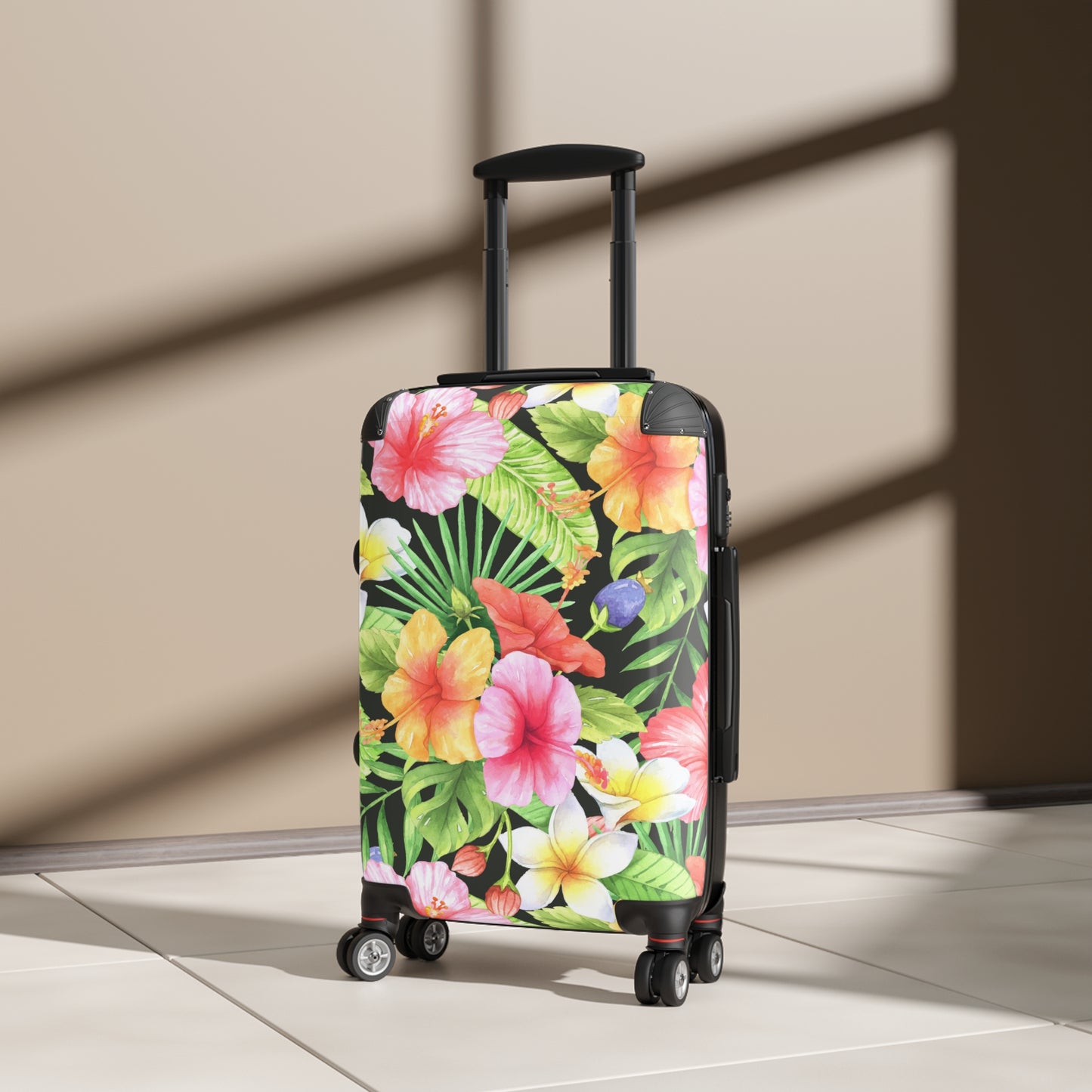 Tropical Hibiscus Floral Suitcase | Luggage Travel Accessory