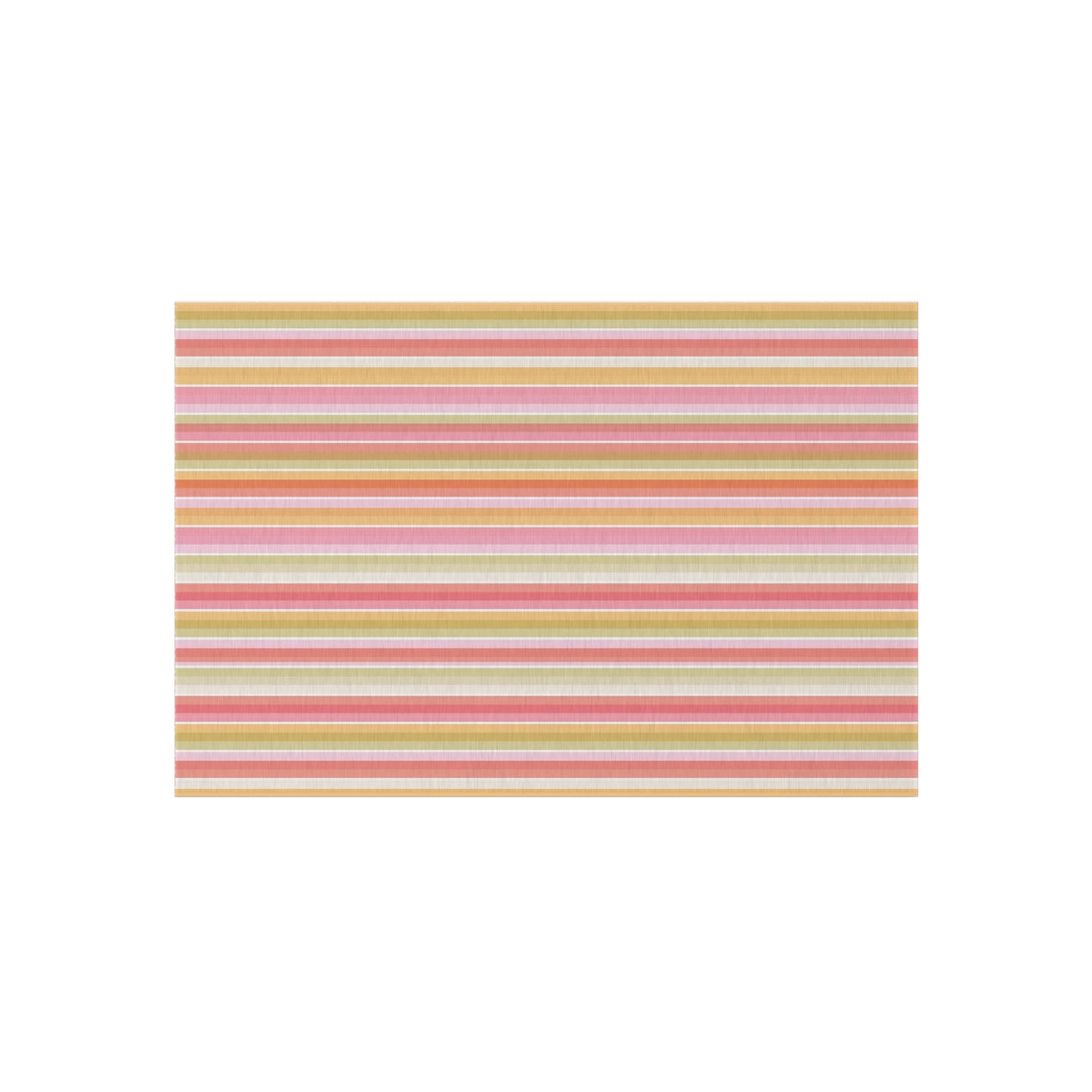 Striped Pastel Outdoor Rug | Pink Yellow Green Patio Mat