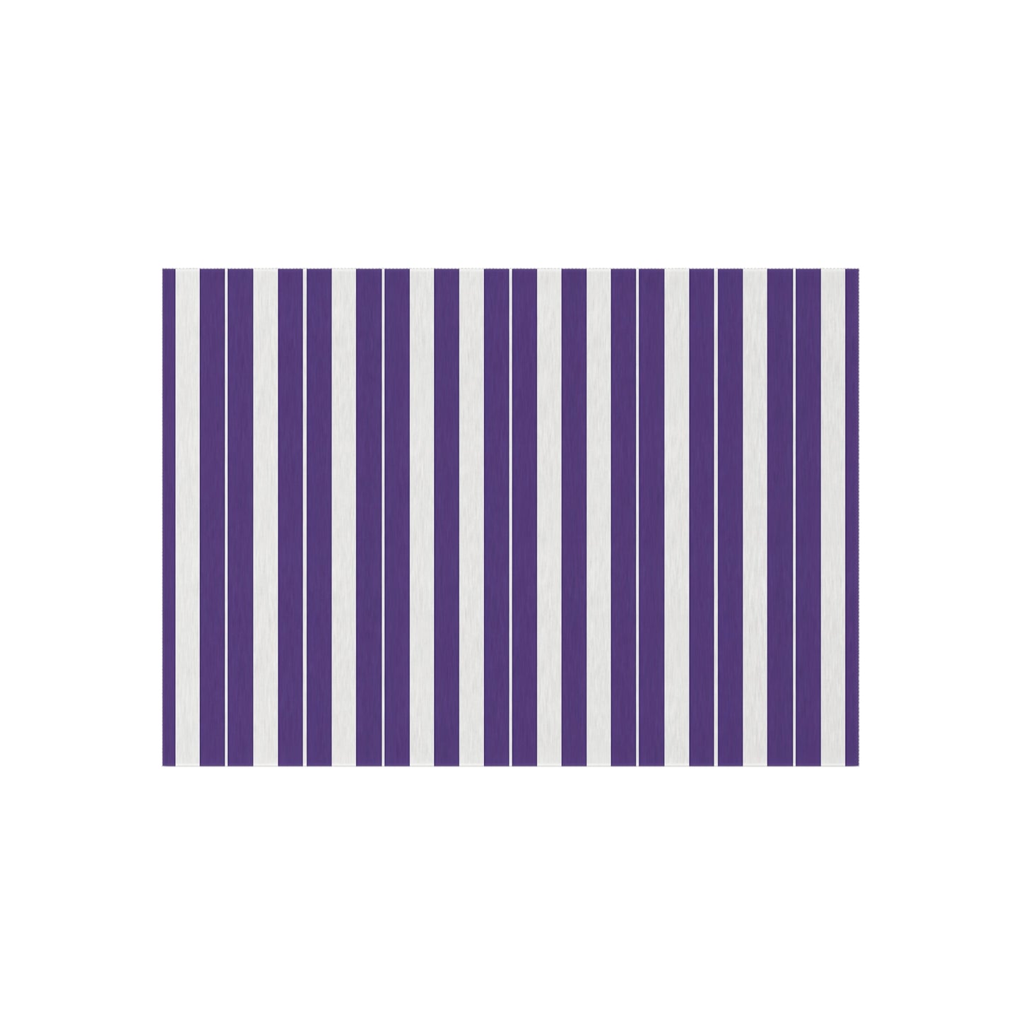Purple White Stripe Outdoor/Indoor Rug | Patio Mat, Weather-Resistant Striped Doormat