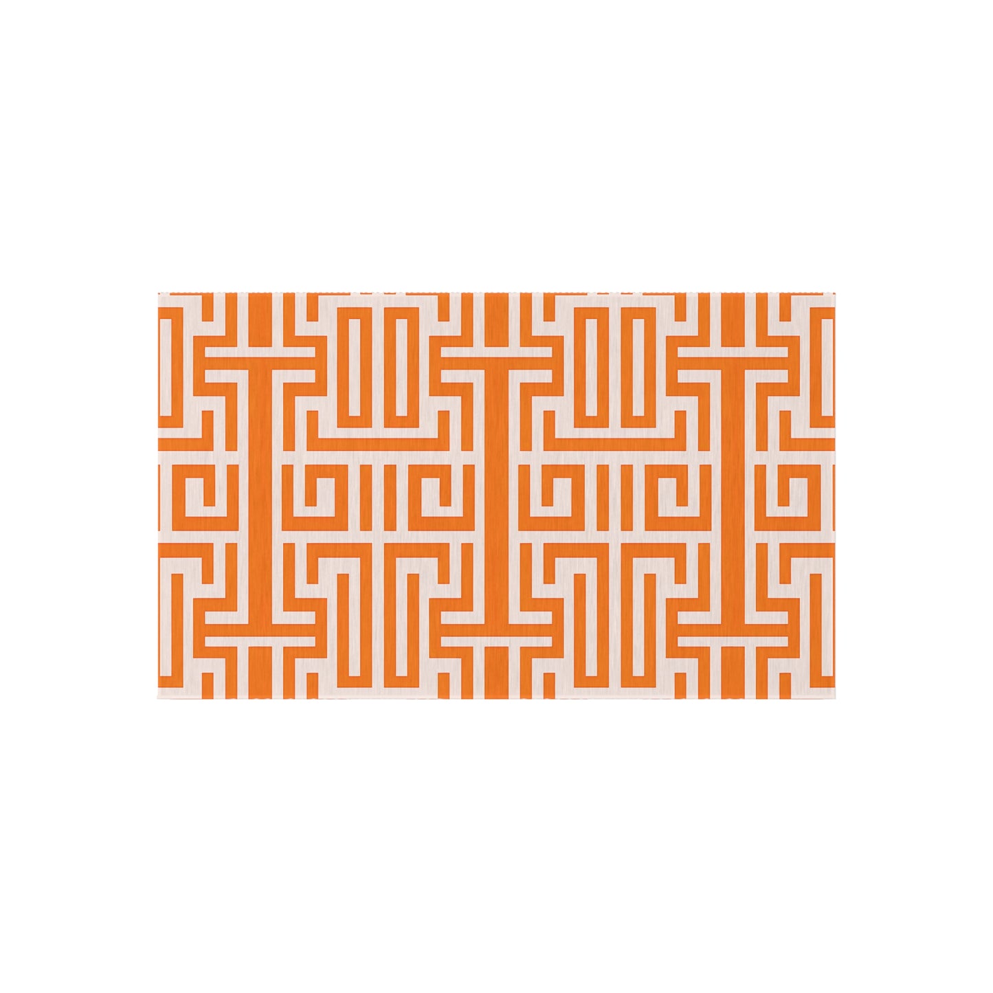 Orange and White Stylish Outdoor Rug for Patios, Bohemian Decor, Porch Mat, Beachside Accessory, Garden Furniture Enhancement