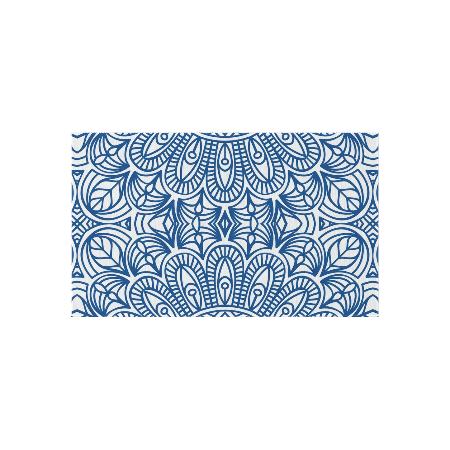 Blue Mandala Pattern Outdoor/Indoor Rug | Waterproof Patio Mat