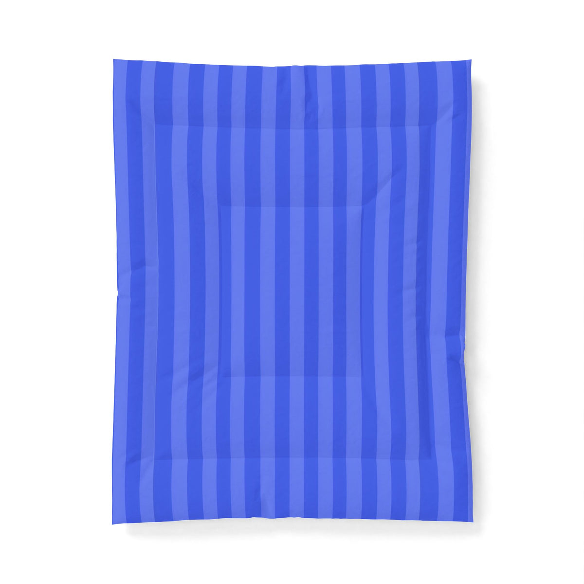 Blue Striped Cotton Comforter | Light Blue & Royal Vertical Stripe