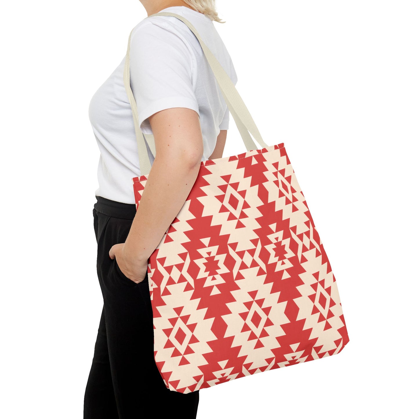 Boho Geometric Tote Bag, Stylish Grocery Bag, Summer Beach Tote, Tribal Design Handbag, Eco-friendly Gift Idea, Cute Carryall