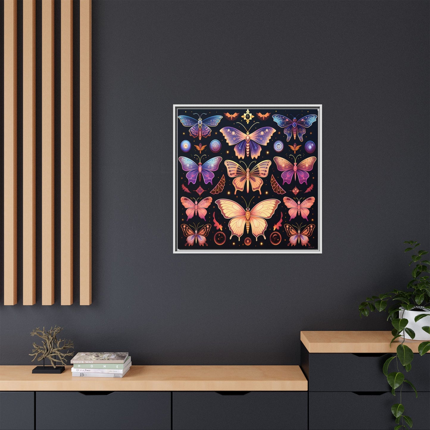 Colorful Butterfly Art Print, Framed Wall Decor, Butterfly Lover Gift, Nature Wall Art, Feminine Home Decor, Unique Birthday Gift - LOLA VEGAS ART