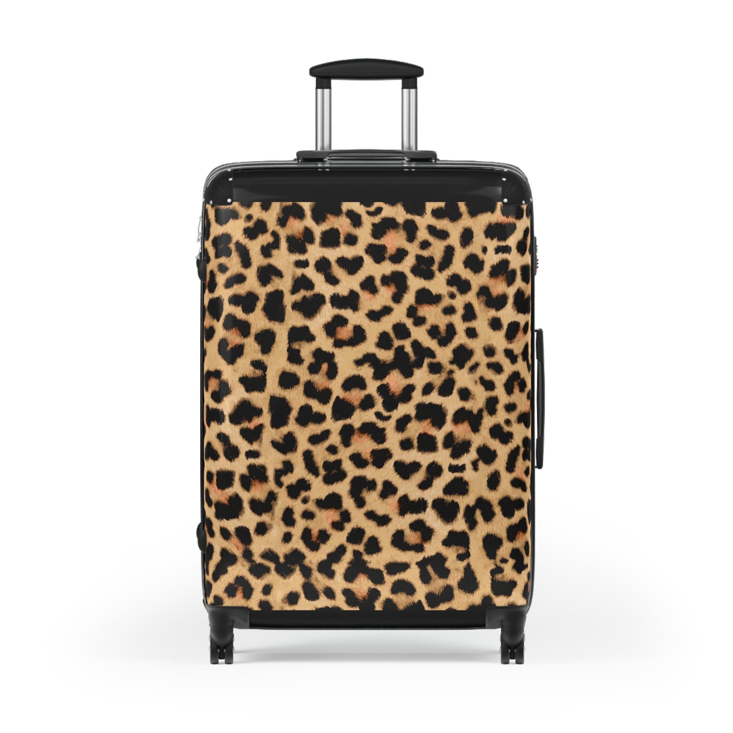 Leopard Print Suitcases in three sizes.