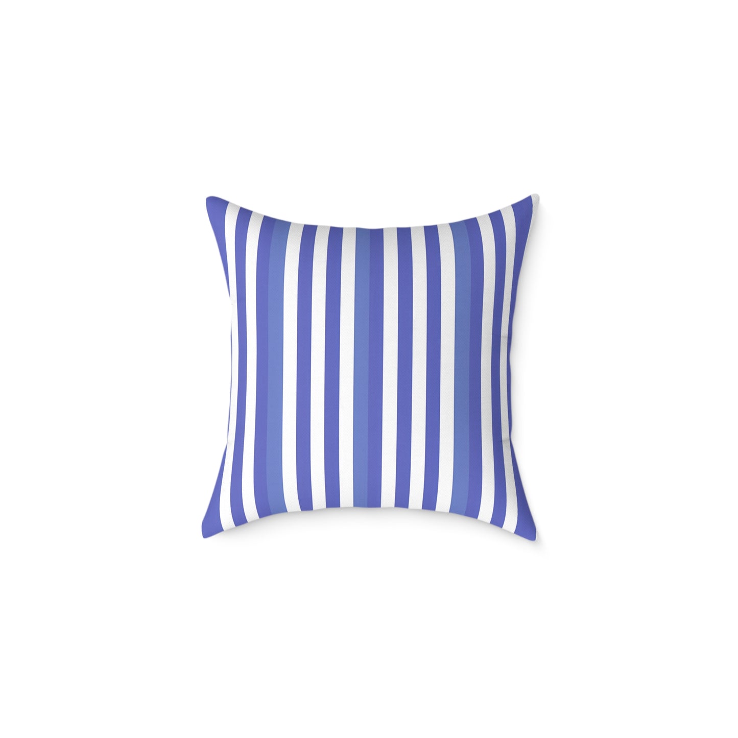 Periwinkle Purple White Vertical Stripe Pillow | Coastal Nautical Cushion Cover