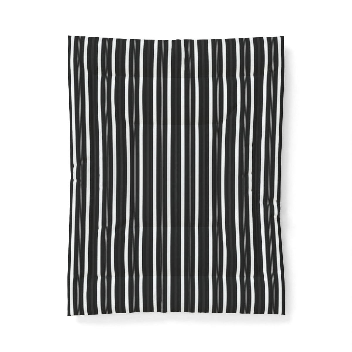 Black and White Striped Cotton Comforter | Modern Minimal Bedding