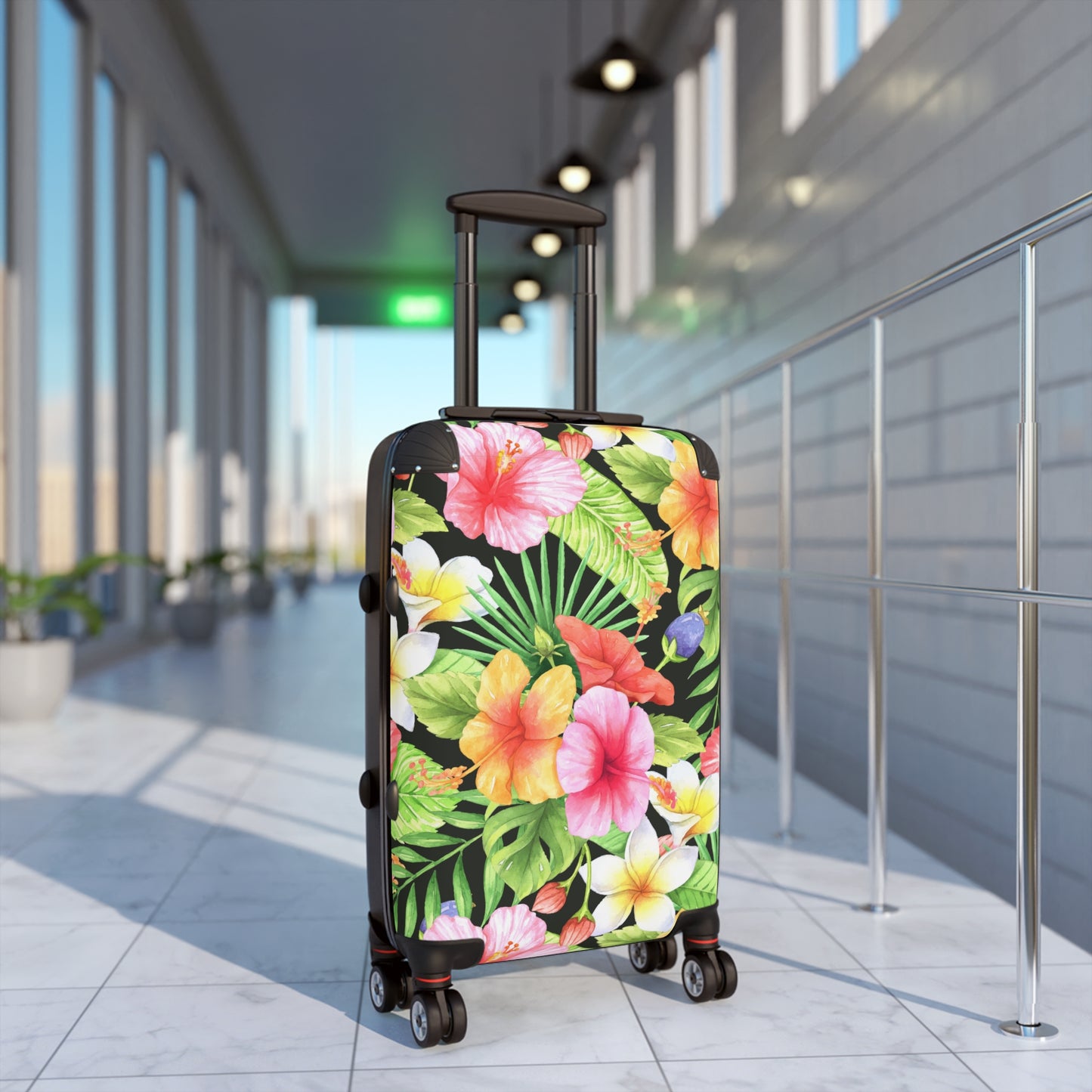 Tropical Hibiscus Floral Suitcase | Luggage Travel Accessory