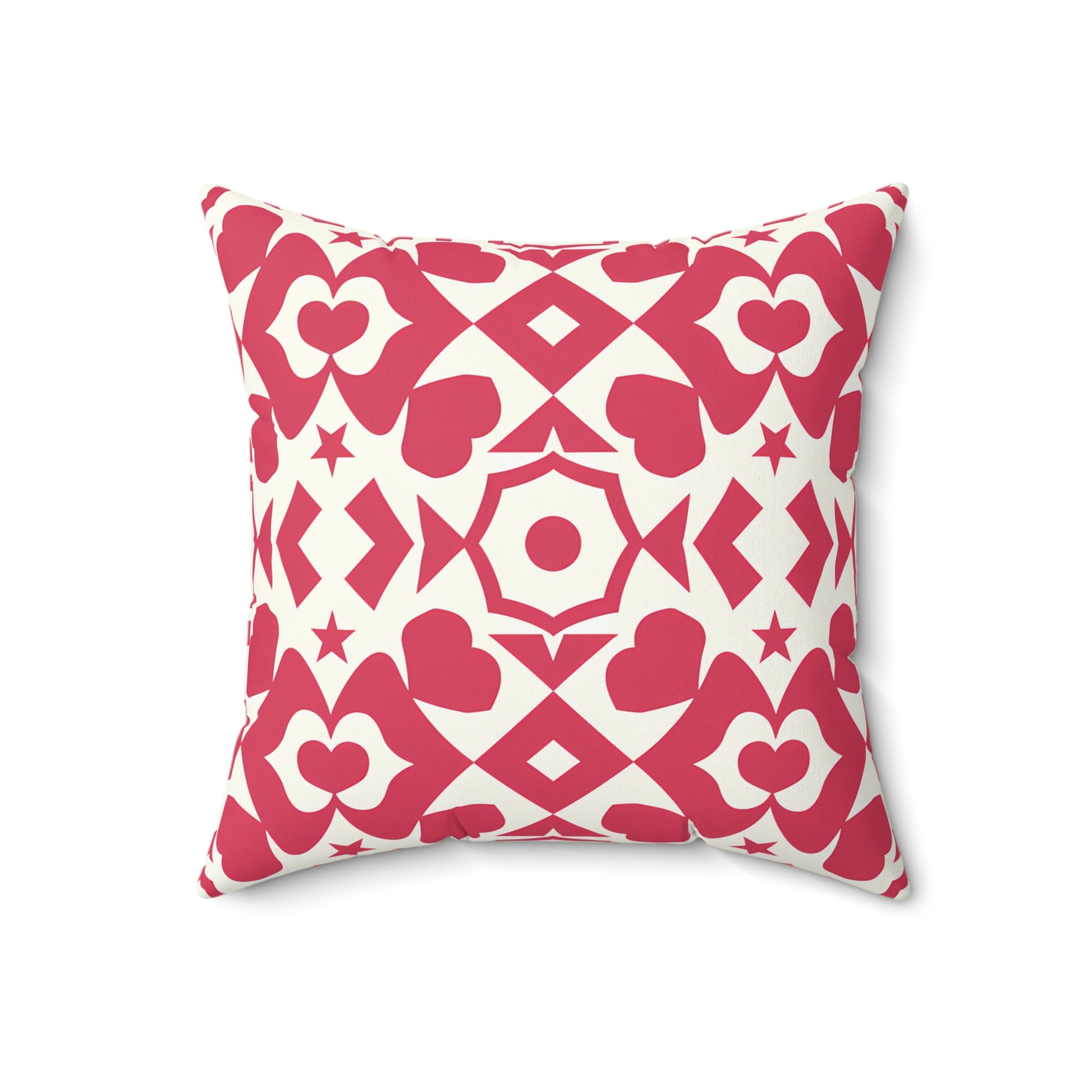 Romantic Heart Pattern Pillow, Cozy Home Decor for Valentine's Day, Gift for Loved Ones, Decorative Cushion, Heartfelt Accent Pillow - LOLA VEGAS ART