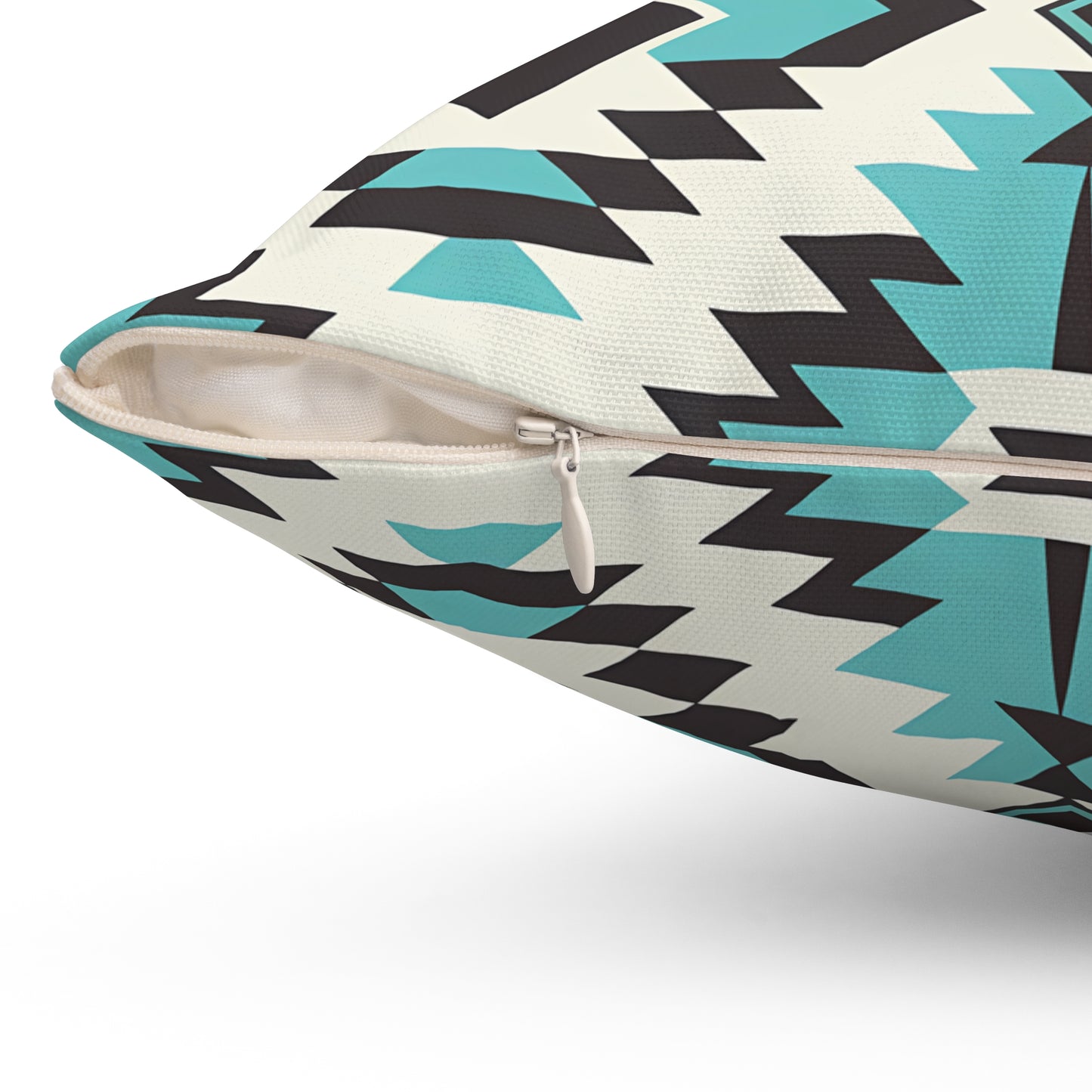 Turquoise and Black Bohemian Pillow, Cozy Home Decor, Tribal Cushion, Living Room Accent, Gift for Boho Lovers, Modern Home Accessories