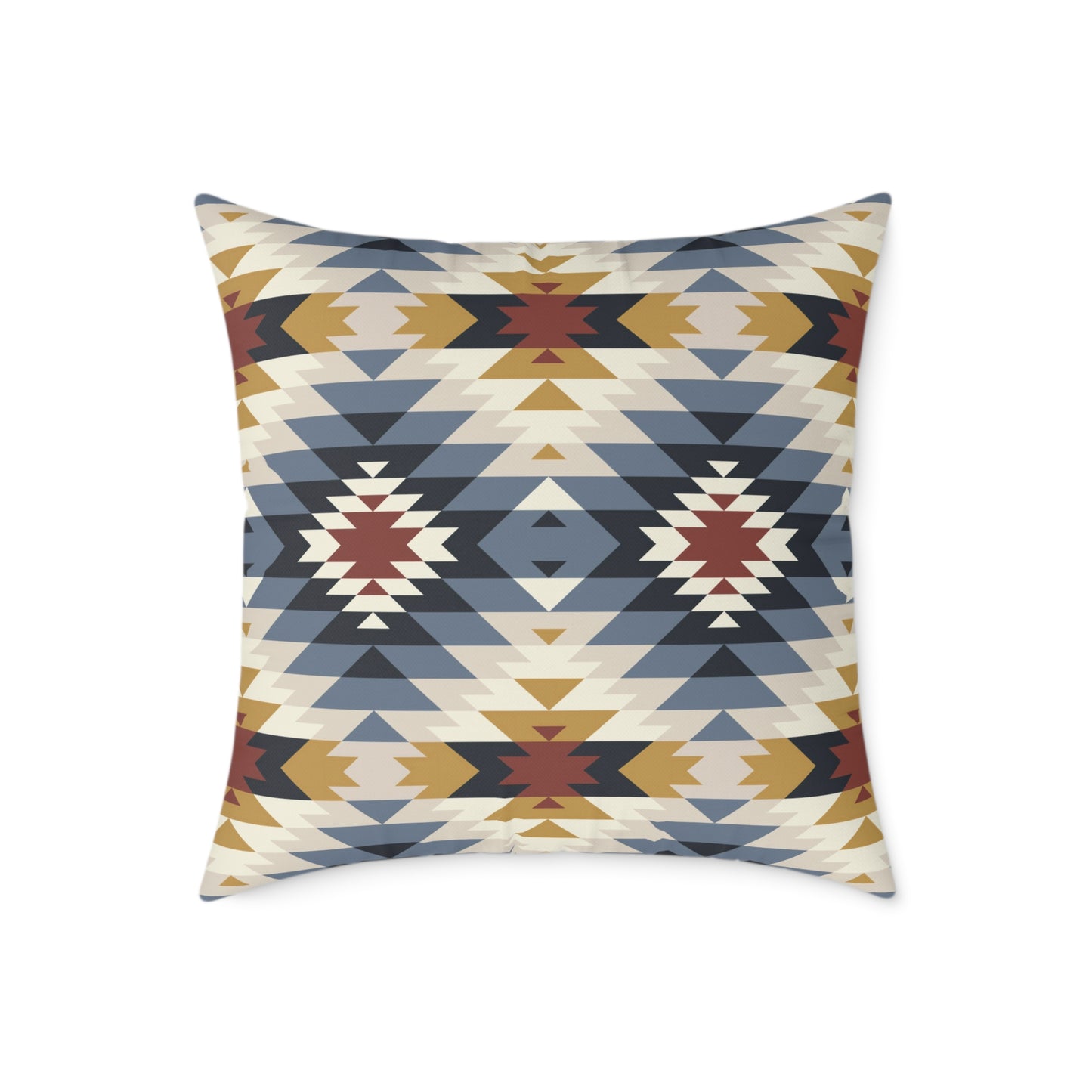 Southwestern Aztec Geometric Square Pillow | Canvas Pillow