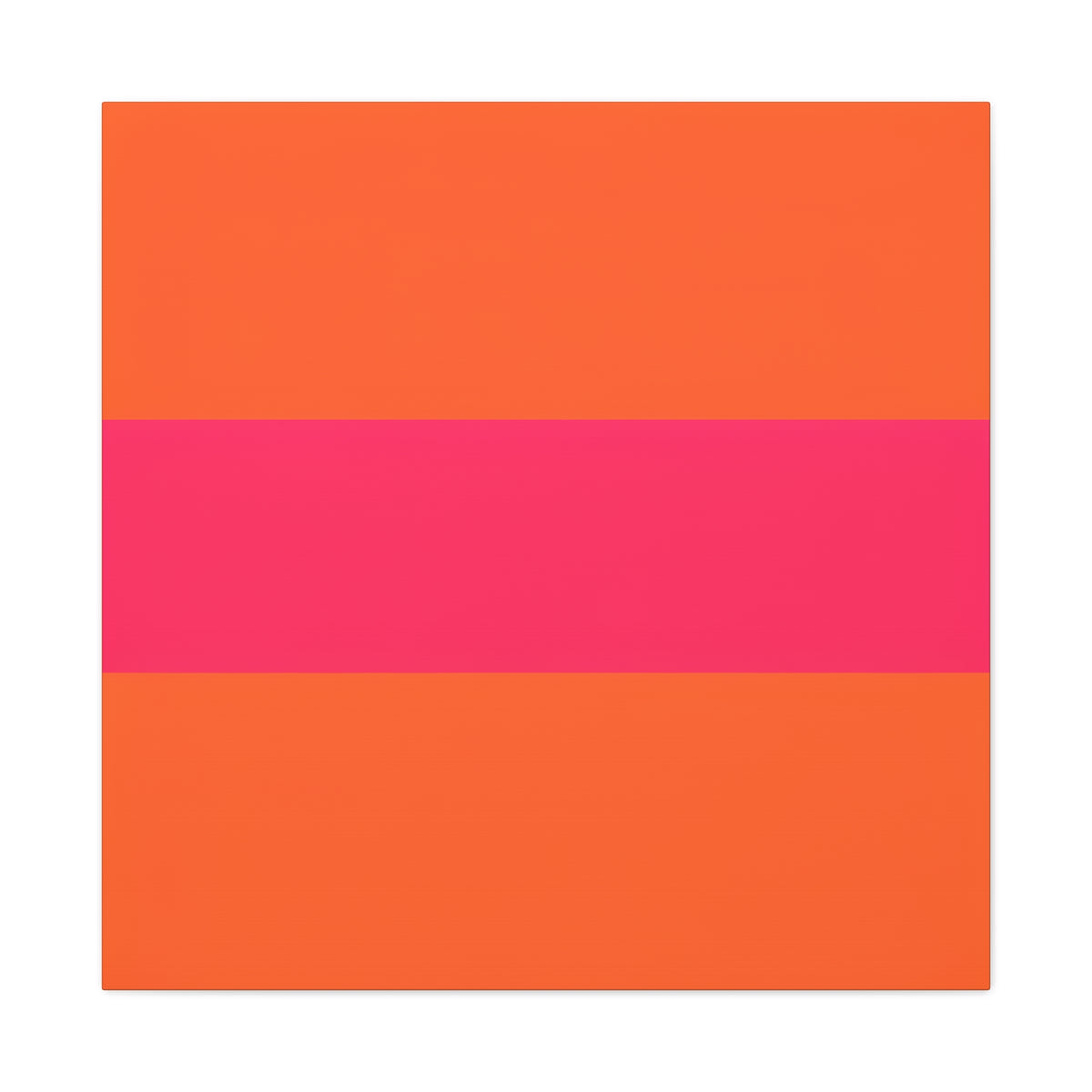 Copy of Bold Pink Stripe Orange Canvas Wall Art