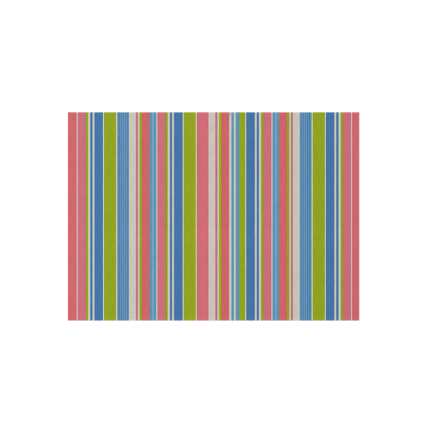 Colorful Striped Outdoor/Indoor Rug | Patio Mat, Weather-Resistant Stripe Design