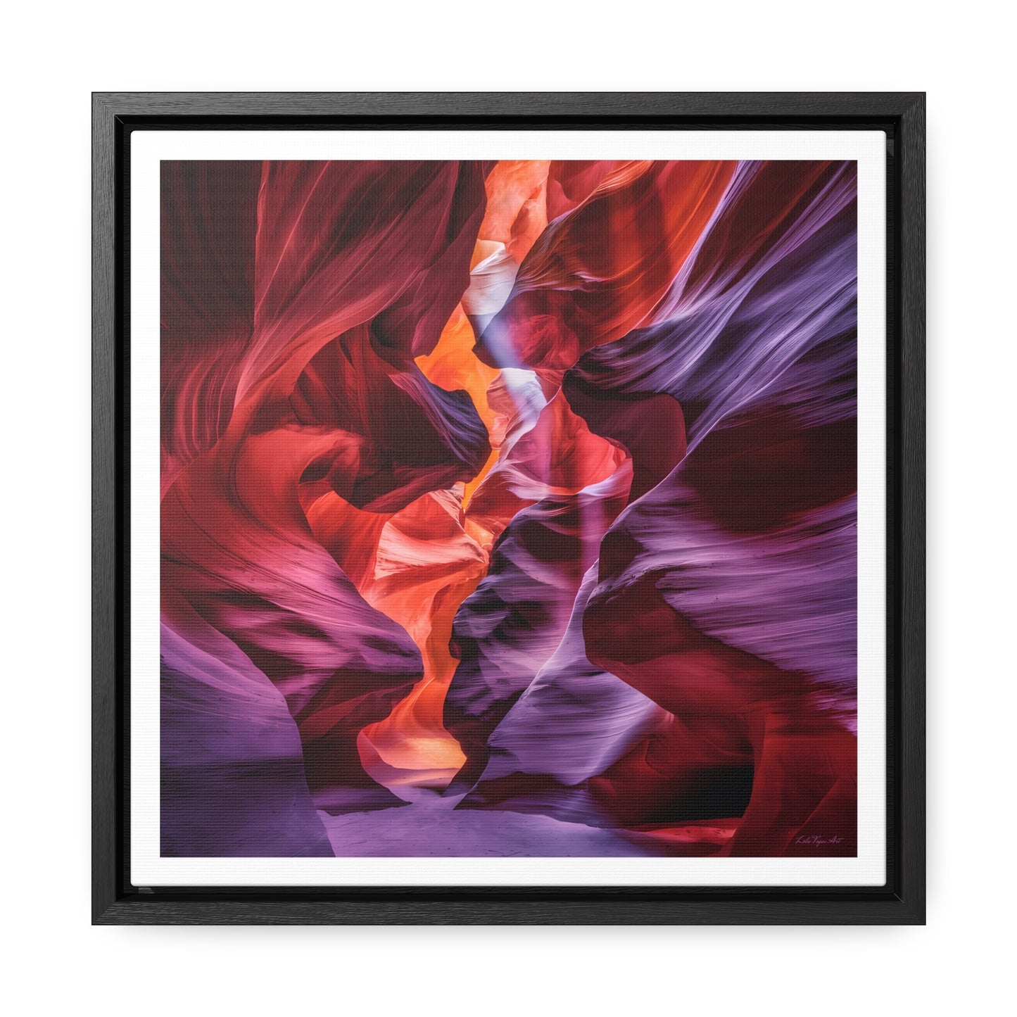 Antelope Canyon Square Frame Canvas, Southwest Navajo Wall Art, Arizona Desert Photography Decor, Gallery Canvas Wraps, Home Office Decor,