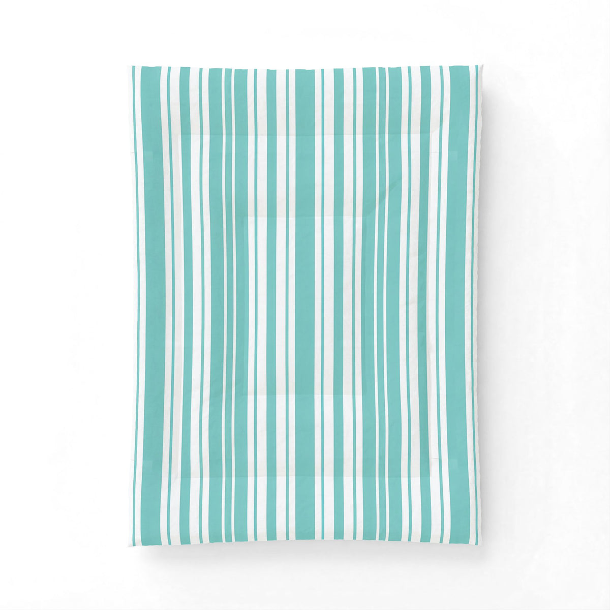 Aqua Vertical Stripes Comforter | Teal White Striped Comforter