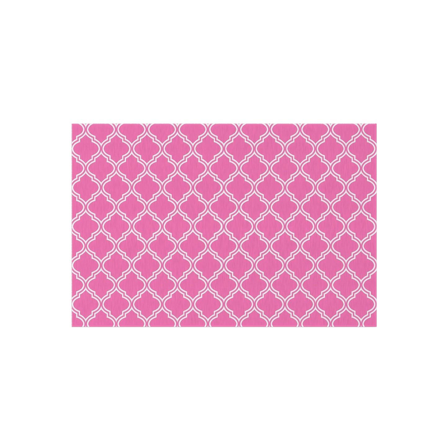 Pink Moroccan Trellis Outdoor/Indoor Rug | Geometric Patio Mat