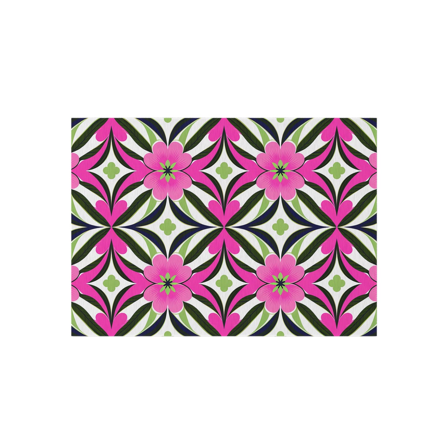 Vibrant Floral Outdoor Rug, Garden Mat, Patio Decor, Porch Rug, Boho Style, Summer Decoration, Outdoor Living