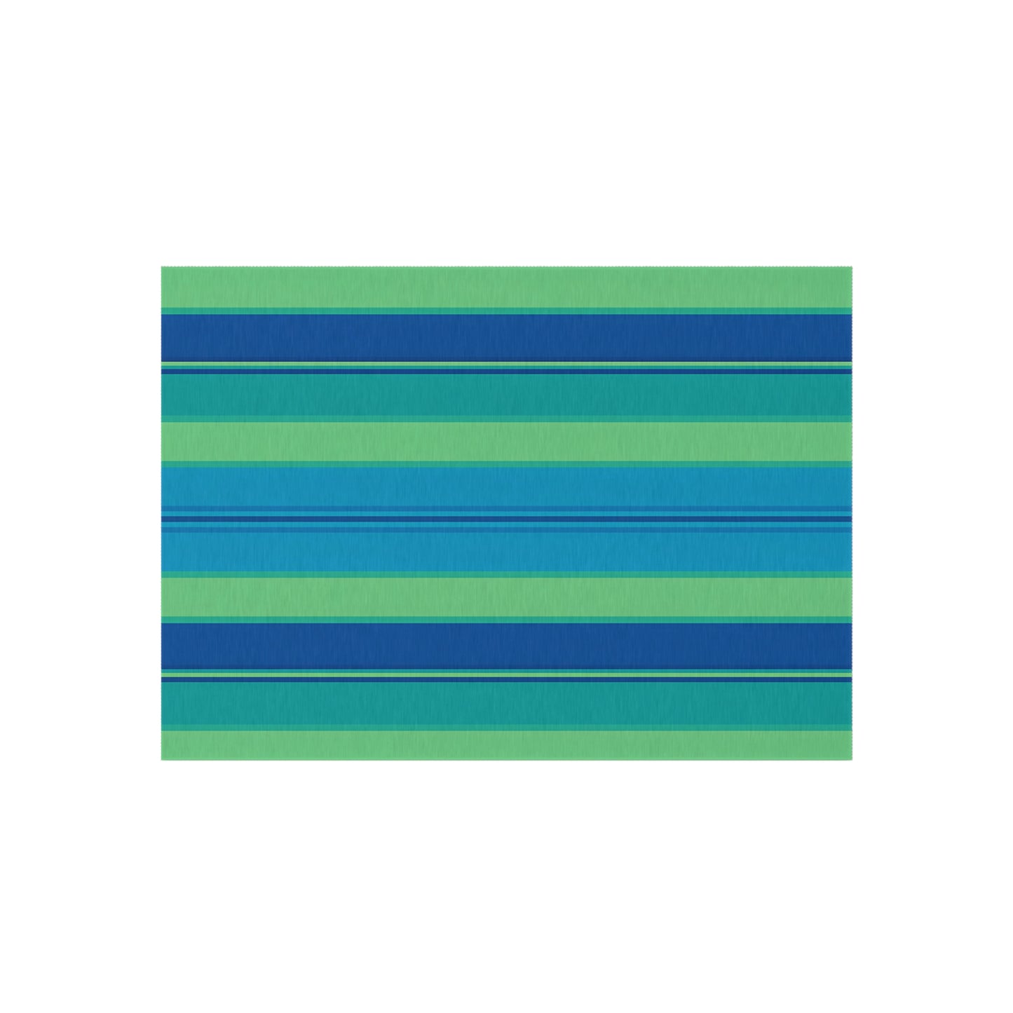 Blue Green Striped Outdoor Rug | Indoor Rug