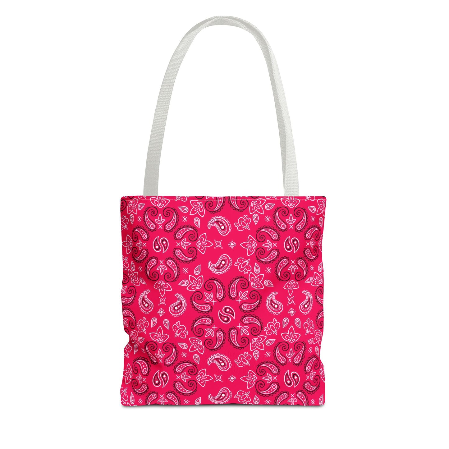 Rose-Red Paisley Pattern Tote Bag | All-Over Print