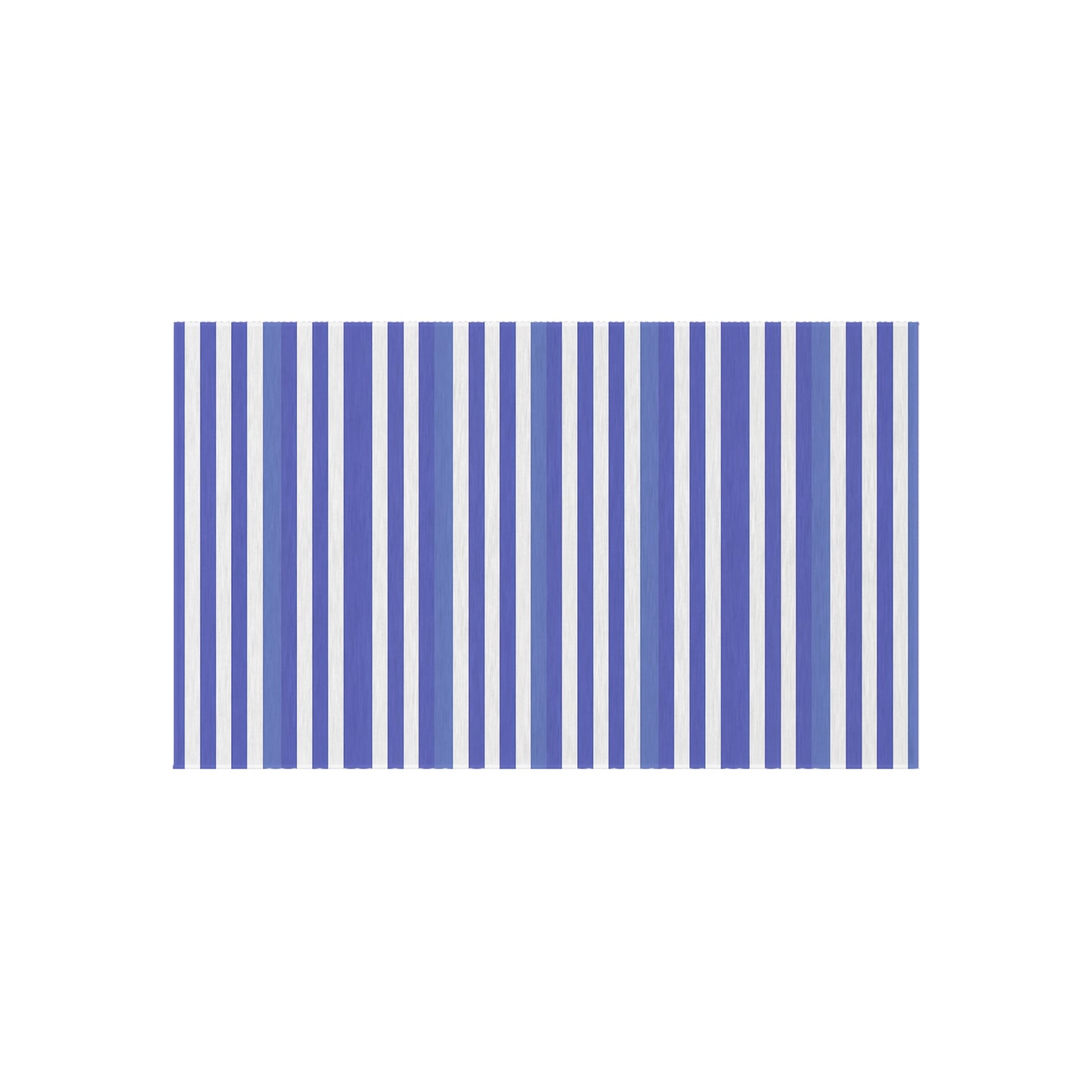 Purple, Periwinkle White Striped Outdoor Rug | Nautical Patio Mat