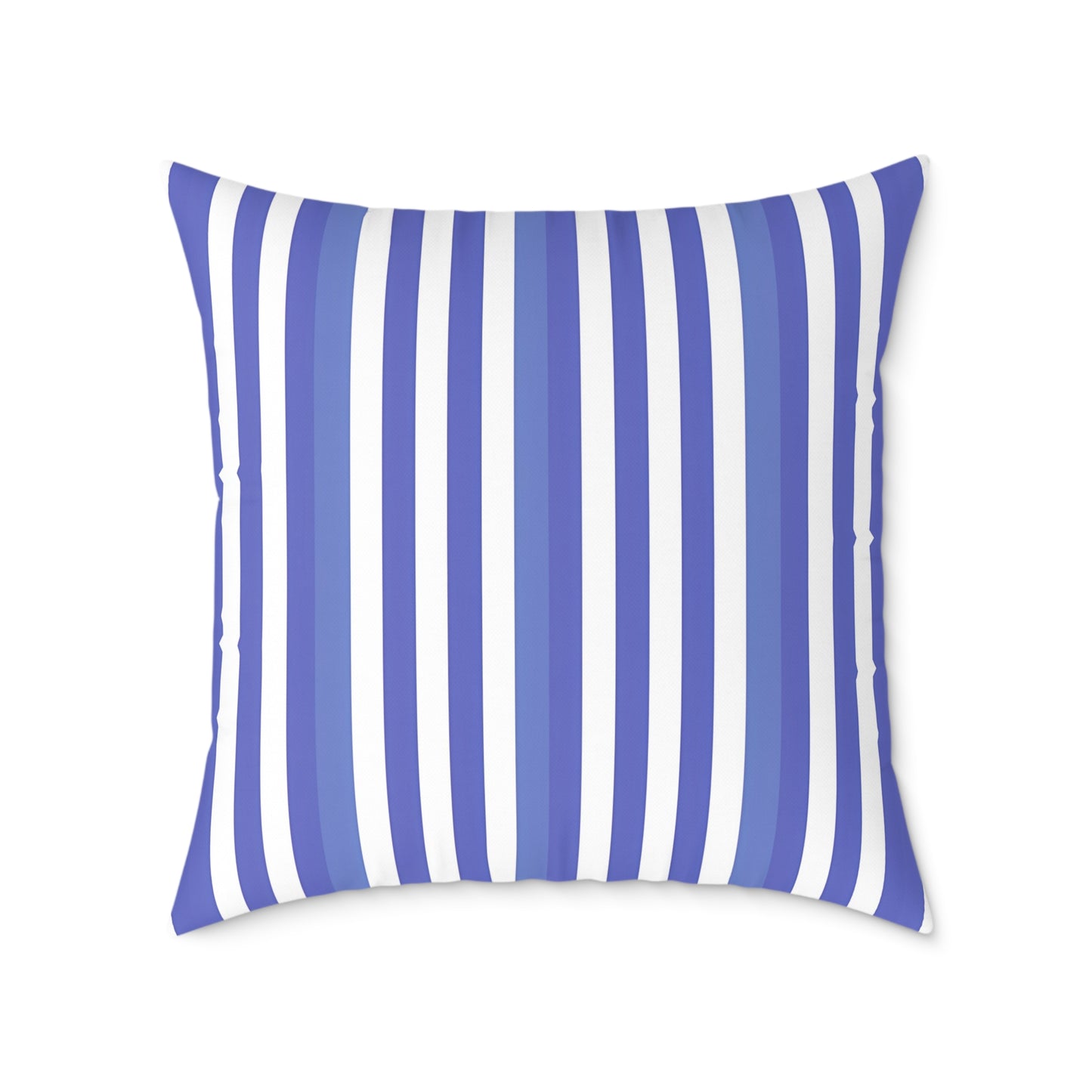Periwinkle Purple White Vertical Stripe Pillow | Coastal Nautical Cushion Cover