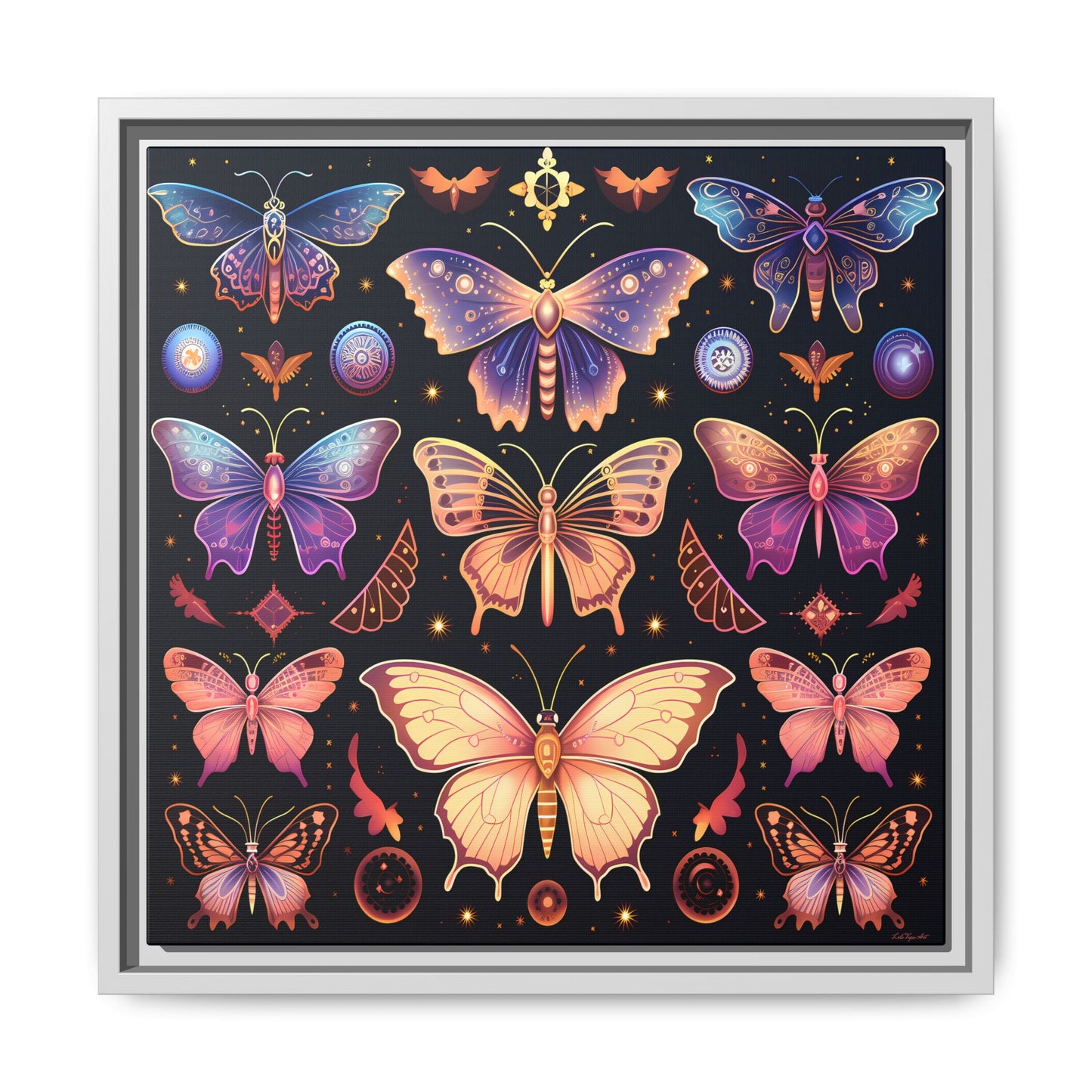 Colorful Butterfly Art Print, Framed Wall Decor, Butterfly Lover Gift, Nature Wall Art, Feminine Home Decor, Unique Birthday Gift - LOLA VEGAS ART