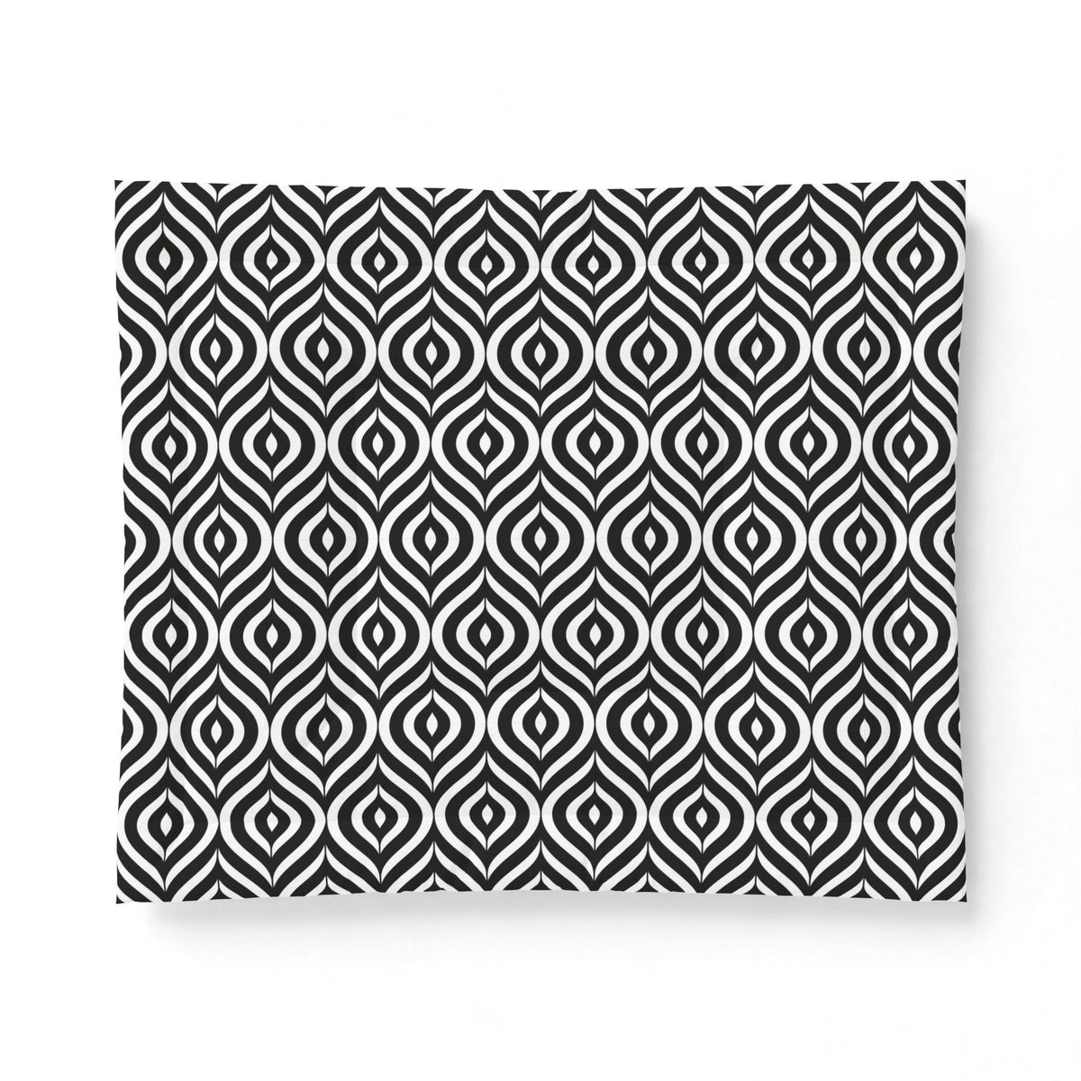 Geometric Black White Pattern Cotton Comforter | Modern Ikat Design