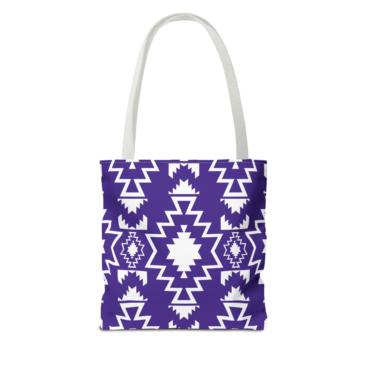 Purple and White Boho Chic Tote Bag | Purple Tribal Pattern | Eco-Friendly, Shopping Bag, Beach Tote, Gym Bag, Gift for Her, Southwestern