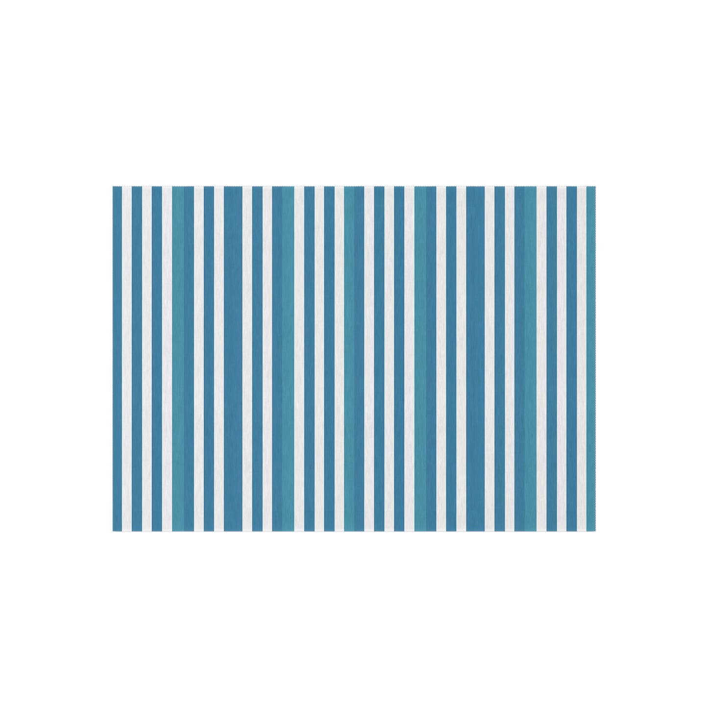 Blue White Striped Outdoor/indoor Rug | Patio Door Mat