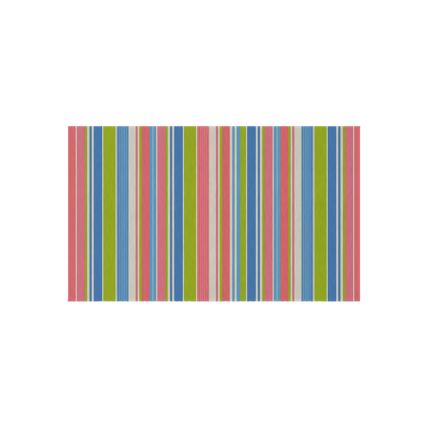 Colorful Striped Outdoor/Indoor Rug | Patio Mat, Weather-Resistant Stripe Design