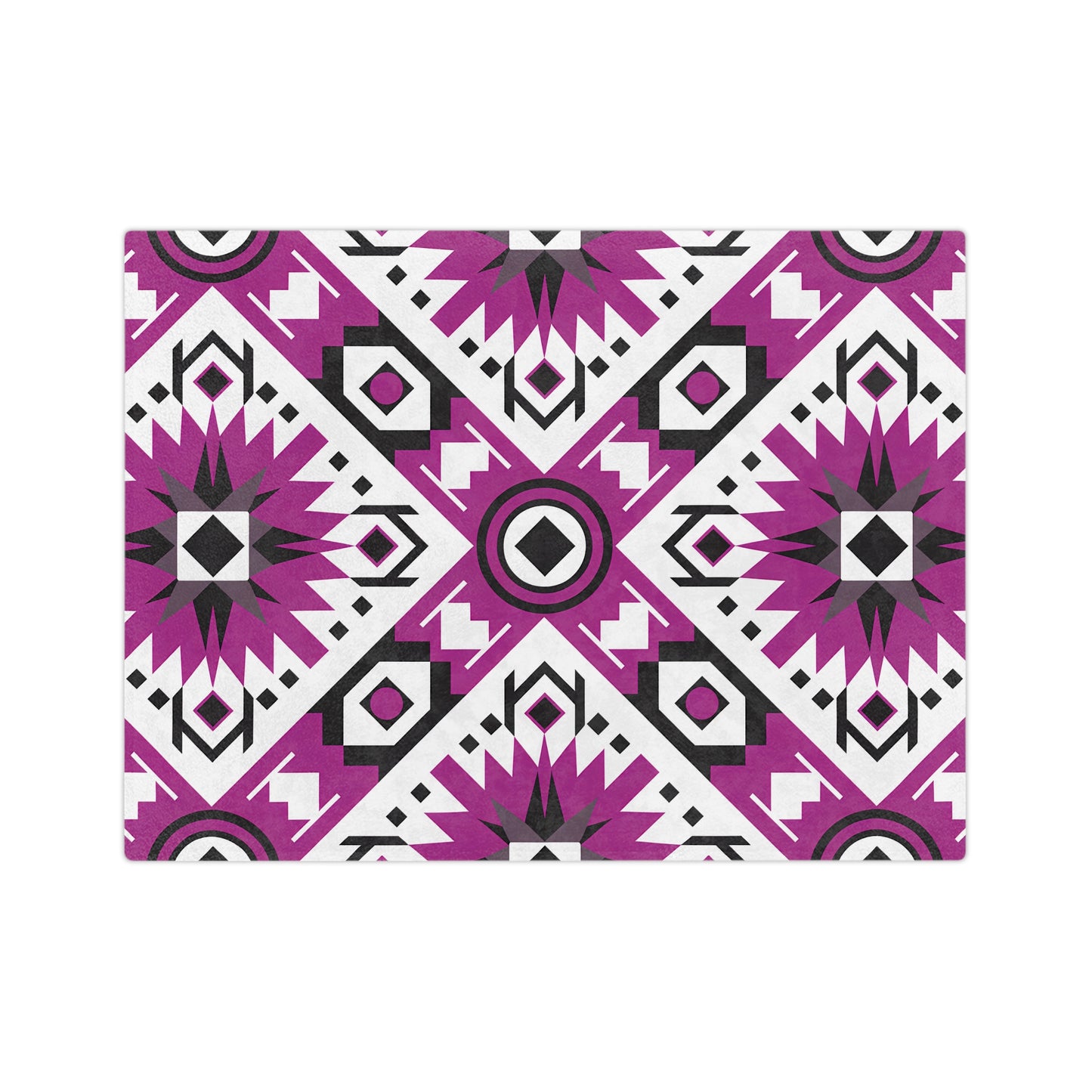 Boho Chic Velveteen Microfiber Blanket - Cozy Home Decor, Gift for Her, Tribal Pattern, Indoor/Outdoor Throws, Birthday, Housewarming - LOLA VEGAS ART