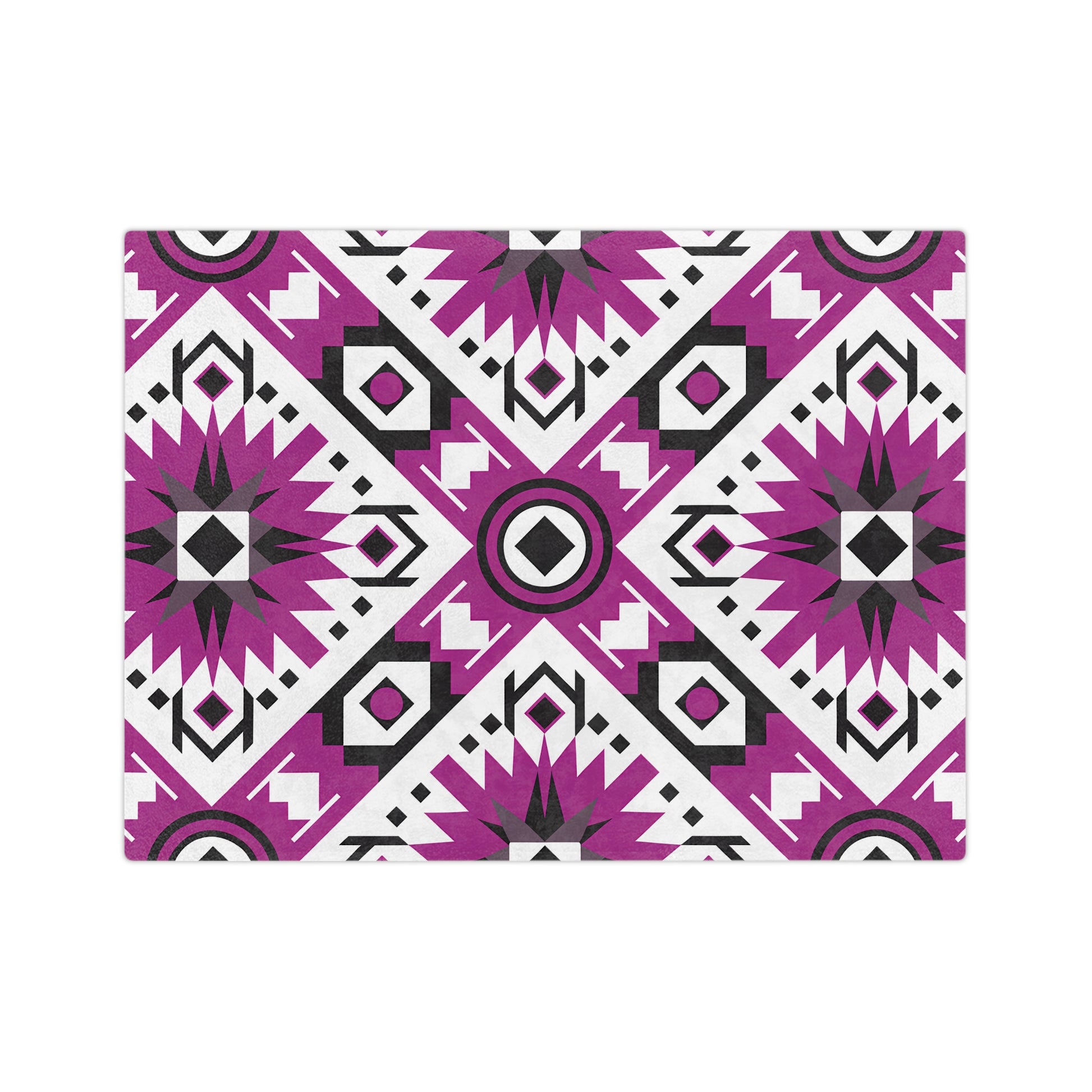 Boho Chic Velveteen Microfiber Blanket - Cozy Home Decor, Gift for Her, Tribal Pattern, Indoor/Outdoor Throws, Birthday, Housewarming - LOLA VEGAS ART