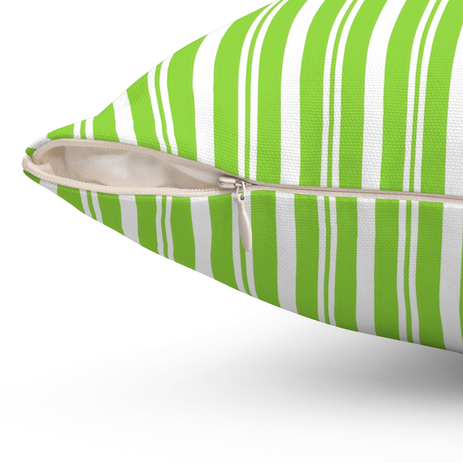 Vibrant Green Striped Pillow | Modern Home Decor, Couch Cushion, Decorative Throw Pillow, Gift for Nature Lovers, Spring Accent - LOLA VEGAS ART