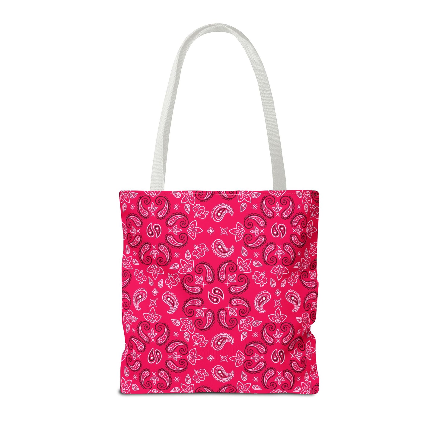 Rose-Red Paisley Pattern Tote Bag | All-Over Print