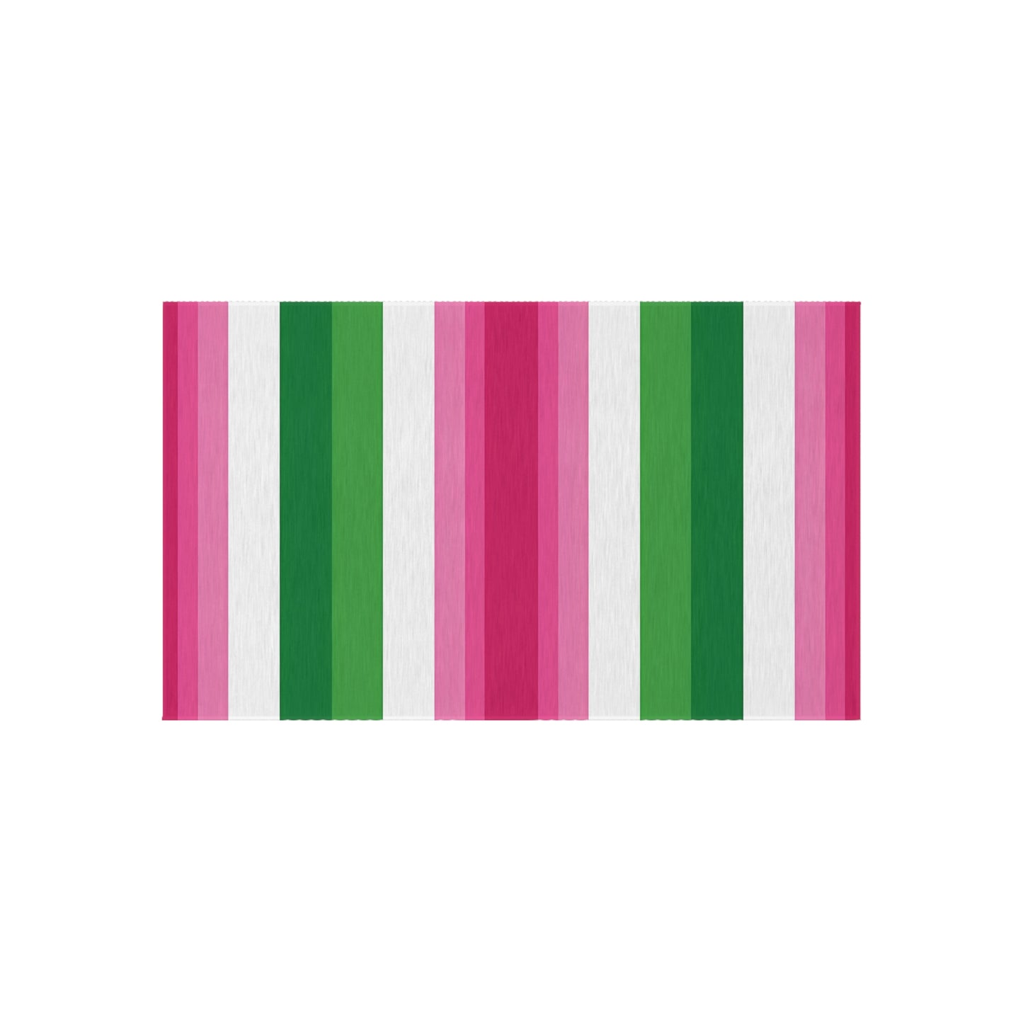 Pink Green Stripe Outdoor/IndoorRug | Striped Patio Mat