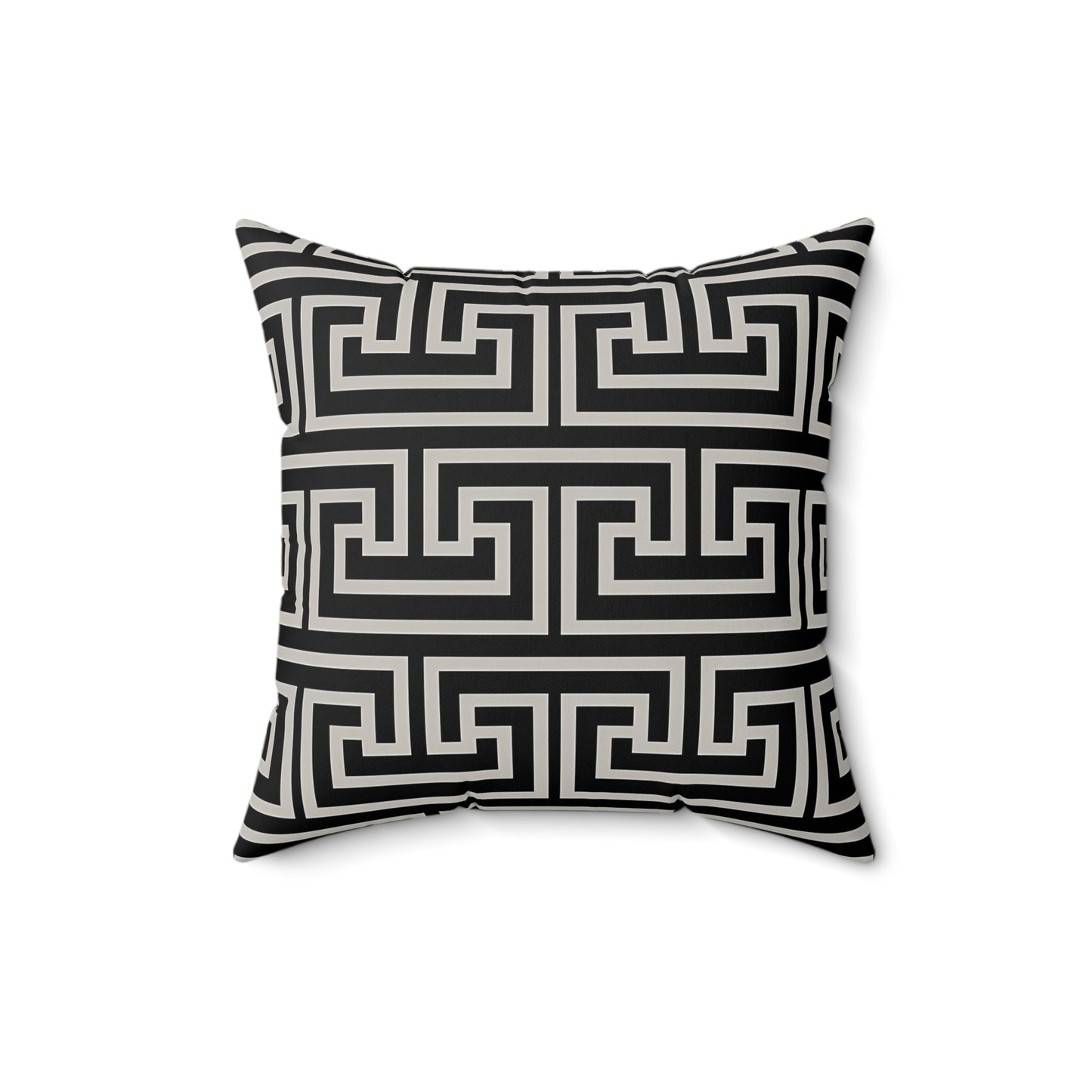 Chic Black Geometric Square Pillow, Modern Home Decor, Accent Cushion, Stylish Throw Pillow, Living Room Decor, Gifts for Him or Her