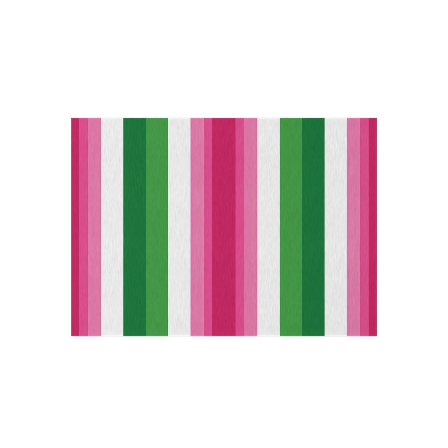 Pink Green Stripe Outdoor/IndoorRug | Striped Patio Mat