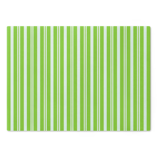 Vibrant Green Striped Cutting Board | Kitchen Decor, Gift for Home Chef, Culinary Accessories, Modern Kitchen - LOLA VEGAS ART