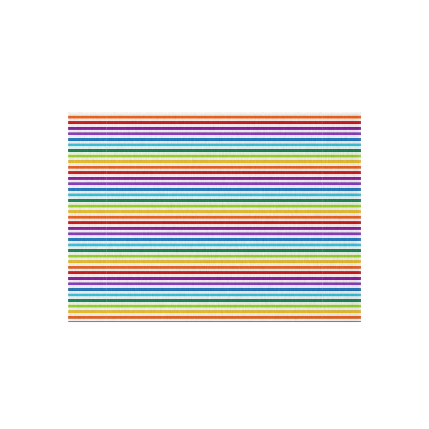 Rainbow Gay Pride Stripe Outdoor/Indoor Rug | Colorful Striped Patio Mat